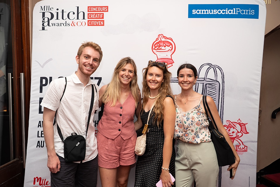 Cérémonie de remise de prix du concours créatif citoyen Mlle Pitch Awards & Co au Palais des Glaces de Paris le 2 juillet 2025 au profit du Samu Social de Paris.