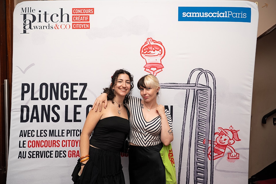 Cérémonie de remise de prix du concours créatif citoyen Mlle Pitch Awards & Co au Palais des Glaces de Paris le 2 juillet 2025 au profit du Samu Social de Paris.