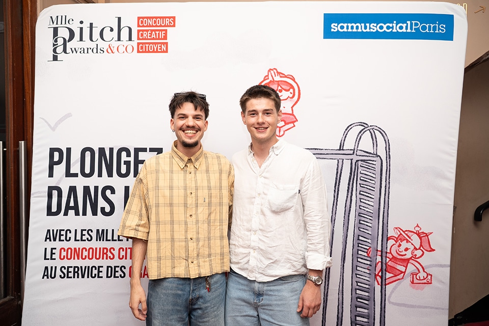 Cérémonie de remise de prix du concours créatif citoyen Mlle Pitch Awards & Co au Palais des Glaces de Paris le 2 juillet 2025 au profit du Samu Social de Paris.