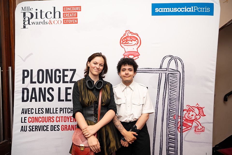 Cérémonie de remise de prix du concours créatif citoyen Mlle Pitch Awards & Co au Palais des Glaces de Paris le 2 juillet 2025 au profit du Samu Social de Paris.