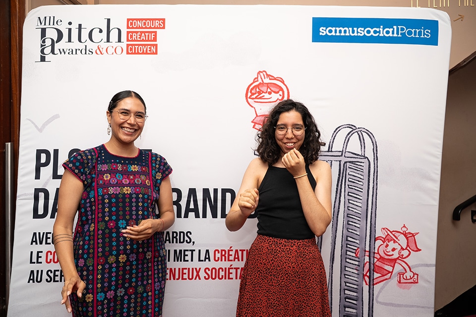 Cérémonie de remise de prix du concours créatif citoyen Mlle Pitch Awards & Co au Palais des Glaces de Paris le 2 juillet 2025 au profit du Samu Social de Paris.