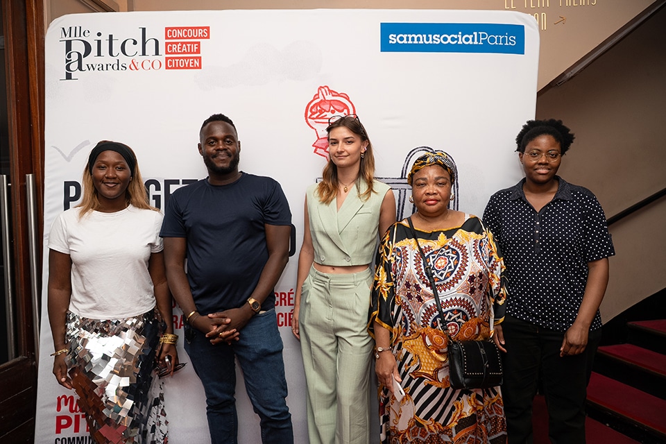 Cérémonie de remise de prix du concours créatif citoyen Mlle Pitch Awards & Co au Palais des Glaces de Paris le 2 juillet 2025 au profit du Samu Social de Paris.