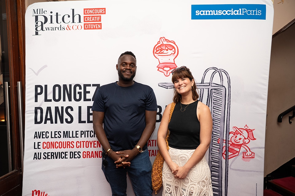 Cérémonie de remise de prix du concours créatif citoyen Mlle Pitch Awards & Co au Palais des Glaces de Paris le 2 juillet 2025 au profit du Samu Social de Paris.