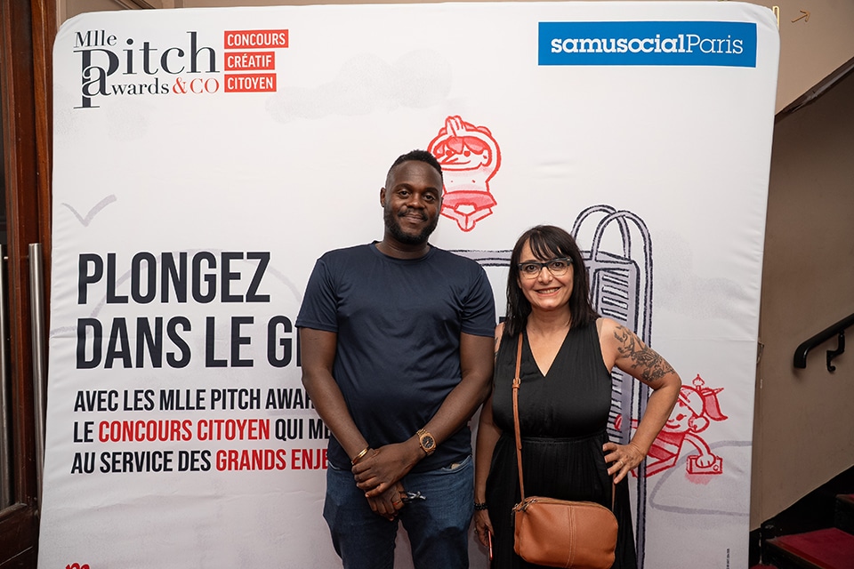 Cérémonie de remise de prix du concours créatif citoyen Mlle Pitch Awards & Co au Palais des Glaces de Paris le 2 juillet 2025 au profit du Samu Social de Paris.