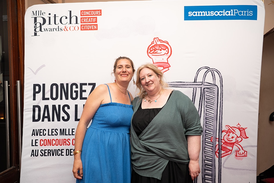 Cérémonie de remise de prix du concours créatif citoyen Mlle Pitch Awards & Co au Palais des Glaces de Paris le 2 juillet 2025 au profit du Samu Social de Paris.