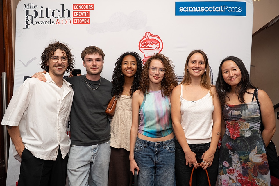 Cérémonie de remise de prix du concours créatif citoyen Mlle Pitch Awards & Co au Palais des Glaces de Paris le 2 juillet 2025 au profit du Samu Social de Paris.