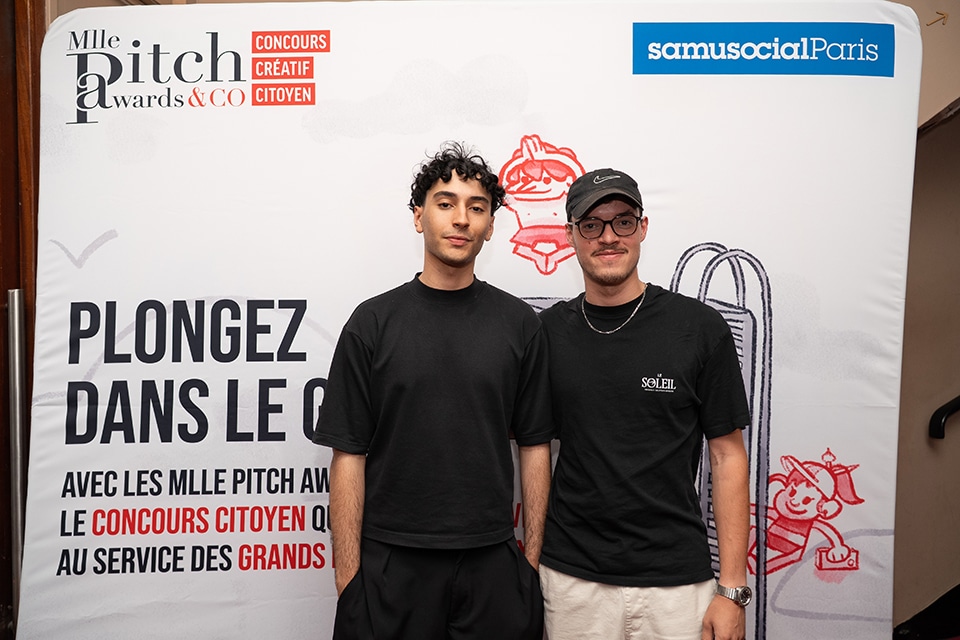 Cérémonie de remise de prix du concours créatif citoyen Mlle Pitch Awards & Co au Palais des Glaces de Paris le 2 juillet 2025 au profit du Samu Social de Paris.