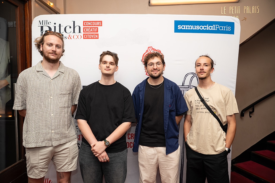 Cérémonie de remise de prix du concours créatif citoyen Mlle Pitch Awards & Co au Palais des Glaces de Paris le 2 juillet 2025 au profit du Samu Social de Paris.