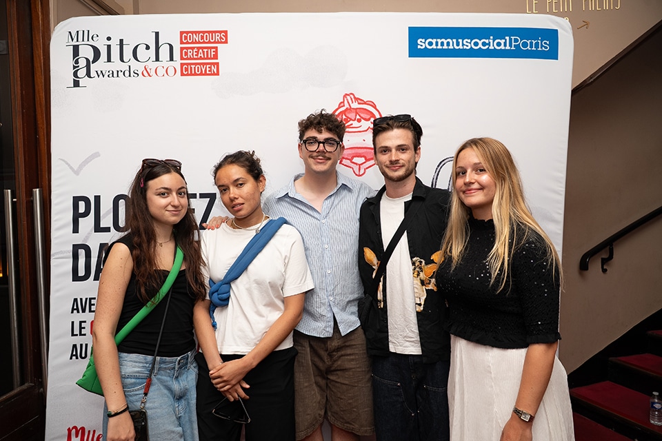 Cérémonie de remise de prix du concours créatif citoyen Mlle Pitch Awards & Co au Palais des Glaces de Paris le 2 juillet 2025 au profit du Samu Social de Paris.