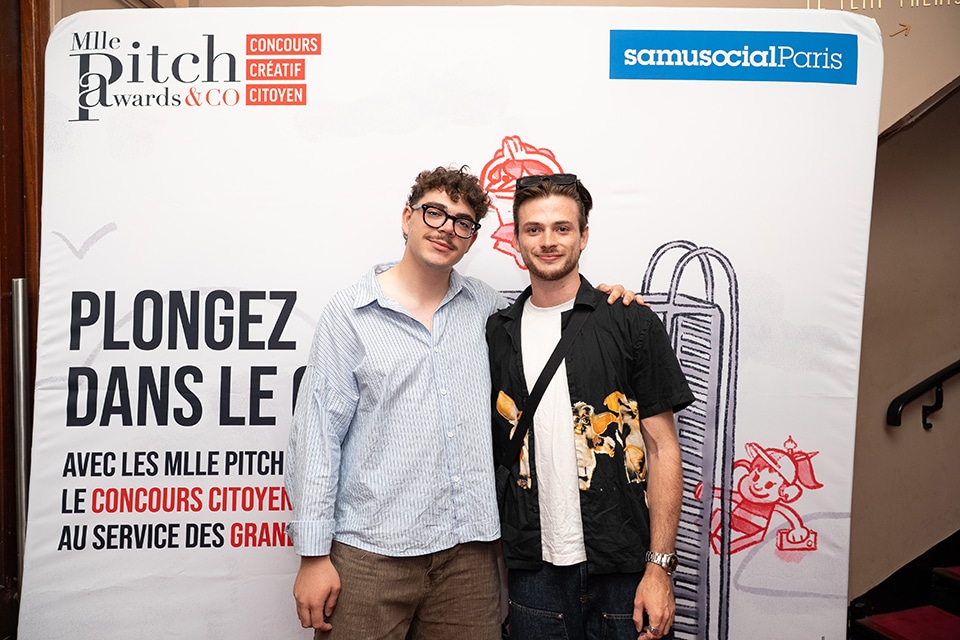 Cérémonie de remise de prix du concours créatif citoyen Mlle Pitch Awards & Co au Palais des Glaces de Paris le 2 juillet 2025 au profit du Samu Social de Paris.