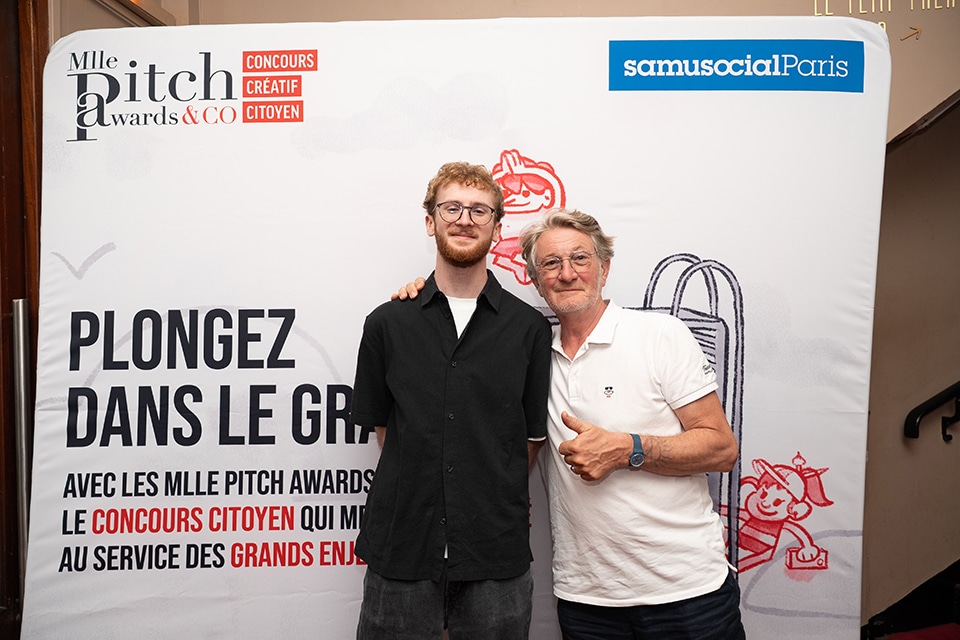 Cérémonie de remise de prix du concours créatif citoyen Mlle Pitch Awards & Co au Palais des Glaces de Paris le 2 juillet 2025 au profit du Samu Social de Paris.