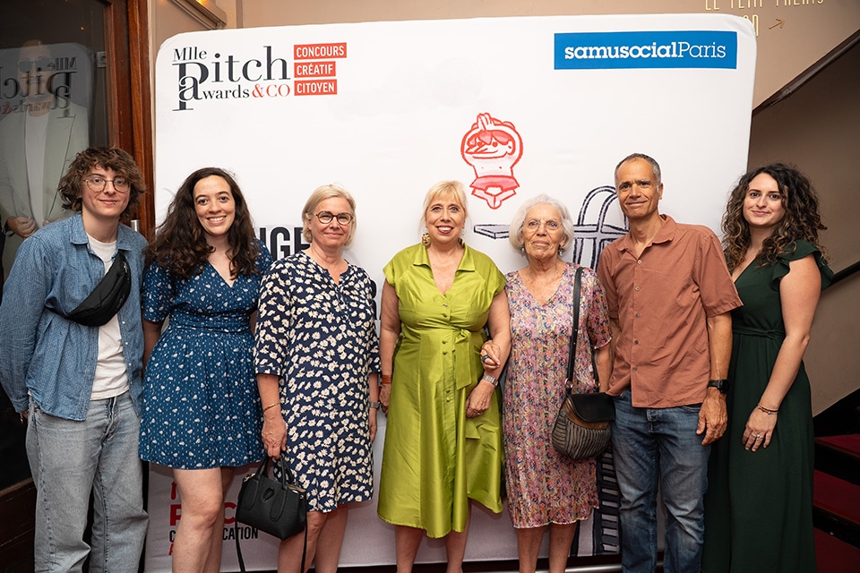 Cérémonie de remise de prix du concours créatif citoyen Mlle Pitch Awards & Co au Palais des Glaces de Paris le 2 juillet 2025 au profit du Samu Social de Paris.