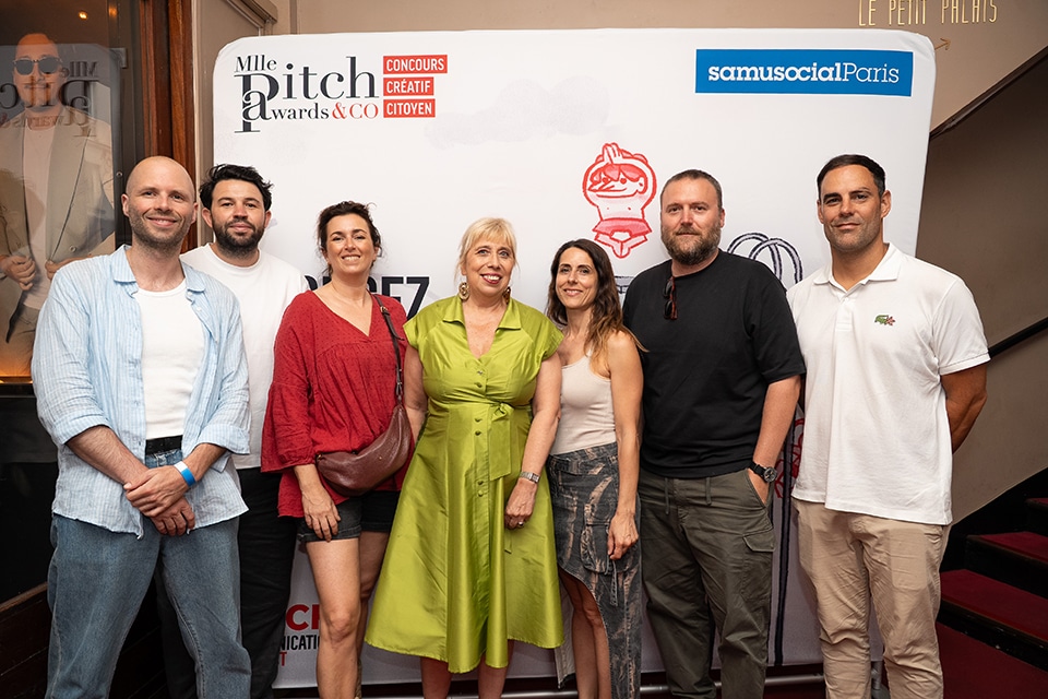 Cérémonie de remise de prix du concours créatif citoyen Mlle Pitch Awards & Co au Palais des Glaces de Paris le 2 juillet 2025 au profit du Samu Social de Paris.