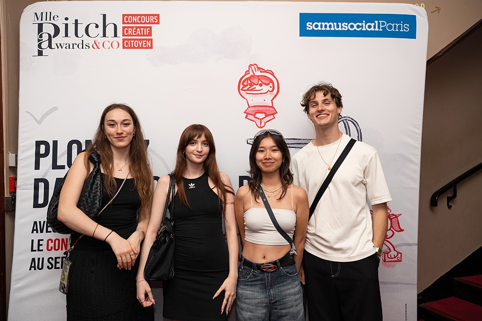 Cérémonie de remise de prix du concours créatif citoyen Mlle Pitch Awards & Co au Palais des Glaces de Paris le 2 juillet 2025 au profit du Samu Social de Paris.