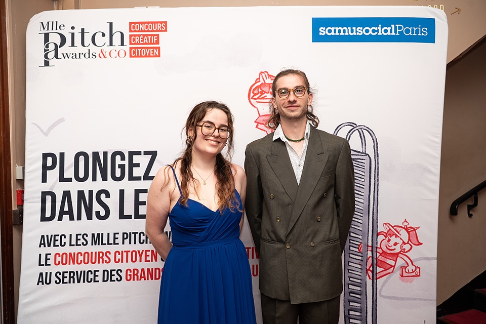 Cérémonie de remise de prix du concours créatif citoyen Mlle Pitch Awards & Co au Palais des Glaces de Paris le 2 juillet 2025 au profit du Samu Social de Paris.