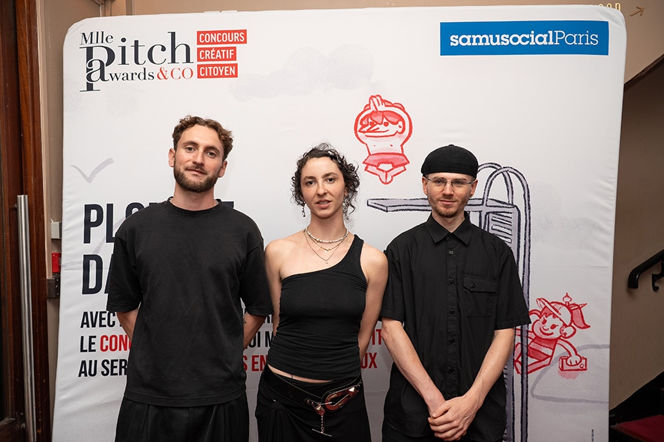 Cérémonie de remise de prix du concours créatif citoyen Mlle Pitch Awards & Co au Palais des Glaces de Paris le 2 juillet 2025 au profit du Samu Social de Paris.
