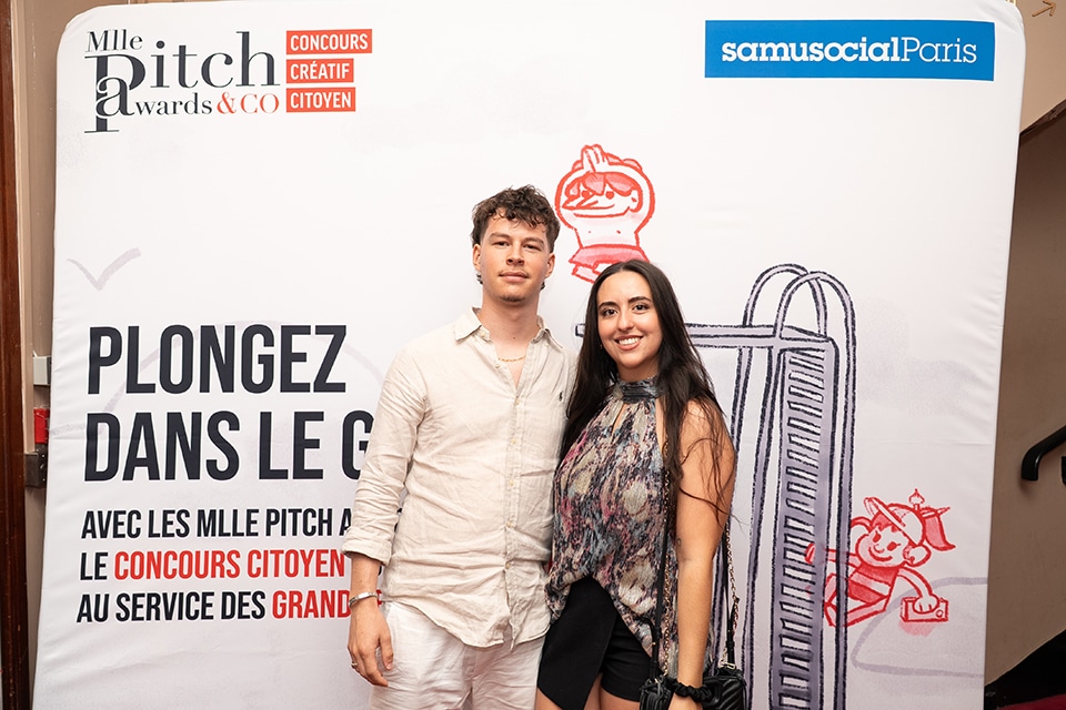 Cérémonie de remise de prix du concours créatif citoyen Mlle Pitch Awards & Co au Palais des Glaces de Paris le 2 juillet 2025 au profit du Samu Social de Paris.