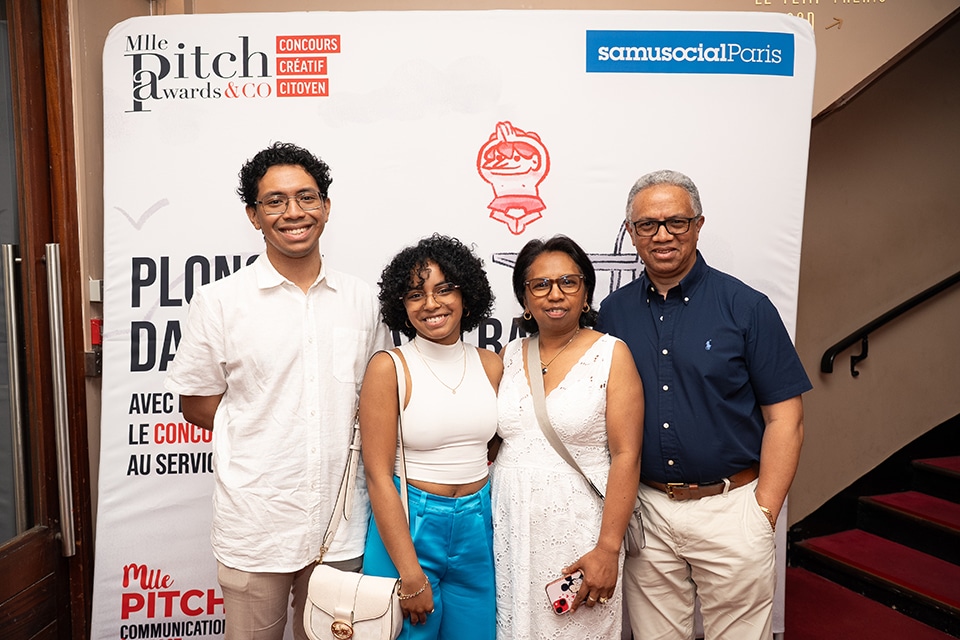 Cérémonie de remise de prix du concours créatif citoyen Mlle Pitch Awards & Co au Palais des Glaces de Paris le 2 juillet 2025 au profit du Samu Social de Paris.