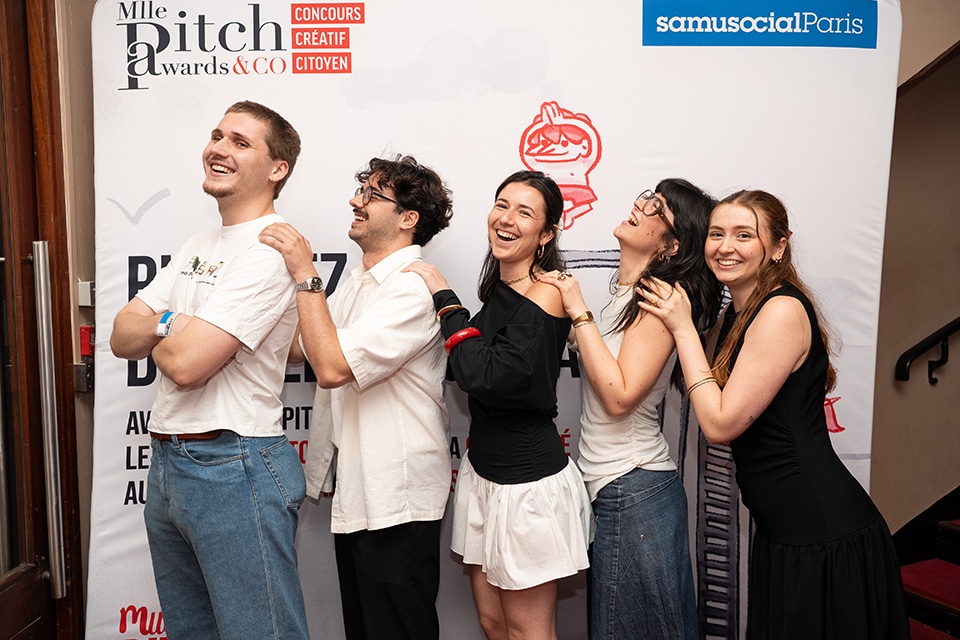 Cérémonie de remise de prix du concours créatif citoyen Mlle Pitch Awards & Co au Palais des Glaces de Paris le 2 juillet 2025 au profit du Samu Social de Paris.