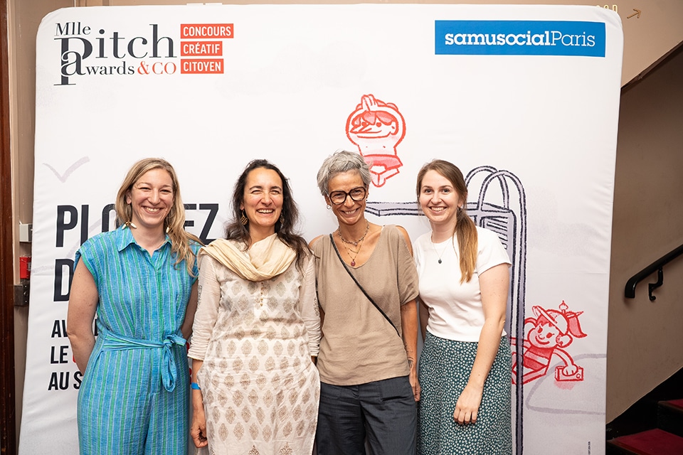 Cérémonie de remise de prix du concours créatif citoyen Mlle Pitch Awards & Co au Palais des Glaces de Paris le 2 juillet 2025 au profit du Samu Social de Paris.