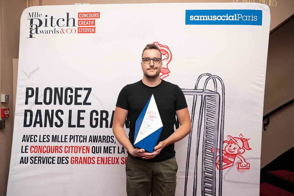 Cérémonie de remise de prix du concours créatif citoyen Mlle Pitch Awards & Co au Palais des Glaces de Paris le 2 juillet 2025 au profit du Samu Social de Paris.