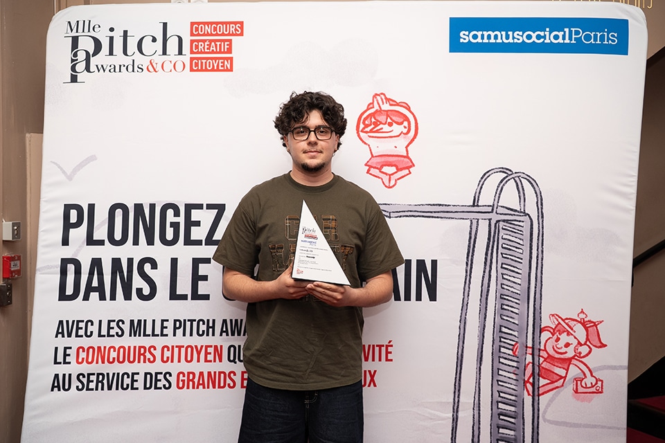 Cérémonie de remise de prix du concours créatif citoyen Mlle Pitch Awards & Co au Palais des Glaces de Paris le 2 juillet 2025 au profit du Samu Social de Paris.